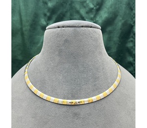 Impresionante Conjunto de Gargantilla y Pendientes de Latón Chapado en Oro de Alta Calidad con Circonitas, para Compromiso, Boda, Aniversario, Fiesta, Regalo para Mujer - Product Image 1