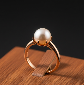 Luxury 925 Silver Gemstone <b>Ring</b> Exquisite Freshwater Pearl <b>Crystal</b> Rose Gold Plating Trendy Wedding Parties Band Gift Daily Wear - Product Image 1