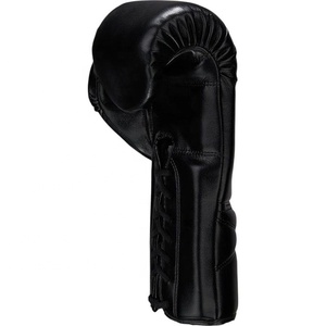 Gants d'entraînement de boxe en cuir véritable de haute qualité, personnalisés, à lacets, noirs, pour adultes, pour le kickboxing - Product Image 3