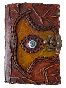 Halloween Decorations Hocus Pocus Book Of Spells Decor Vintage Genuine Leather Journal Hocus Pocus Decor Prop Gifts Metal C-Lock - Product Image 2