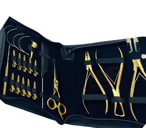 Kit d'outils de pose d'extensions capillaires de dernière génération avec accessoires personnalisés en couleur personnalisée et étiquetage avec logo personnalisé - Product Image 3