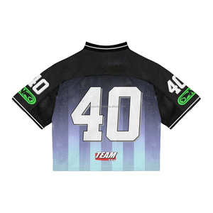 Unisex 100% Cotton Mesh Soccer Uniform Loose Fit Printed Fashion Football Jersey Men's T-Shirt Teamwear Sports <b>Kit</b> - Product Image 4
