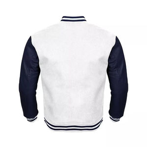 2025 hiver Varsity veste pour hommes à manches longues Baseball Design broderie décoration personnalisé en gros col montant toile avant - Product Image 2