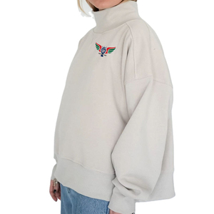 Sudadera Personalizada de Cuello Redondo, Reversible, Gruesa, Informal, para Otoño, Lisa, de Gran Tamaño, para Mujer, con Logotipo Personalizado en la Parte Delantera - Product Image 5