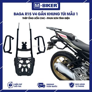 M-Biker Vit Nam Yamaha R15 V4 Porte-bagages avec suspension arrière, sacoches latérales, cadre en cuir/nylon/aluminium, précision CNC - Product Image 5