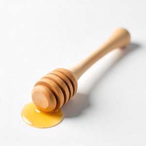 Cuillère à miel en bois naturel faite à la main, finition lisse, pour le thé, les gaufres, les toasts, les muffins et l'utilisation quotidienne en cuisine - Product Image 5