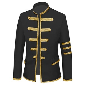 Blazer de Terciopelo de Doble Botonadura con Rayas Doradas, Ajustado, Transpirable y de Alto Rendimiento para Hombre, Chaqueta de Lujo para Bodas y Fiestas - Product Image 2