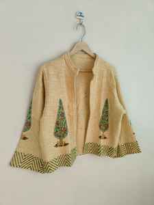 Chaqueta Bomber de Algodón Estampada en HD, Reversible, Ecológica, Hecha a Mano, con Diseño Floral, Manga Corta, Ropa de Invierno - Product Image 2