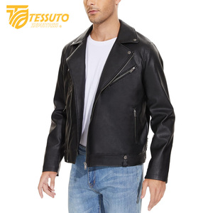แจ็กเก็ตหนังผู้ชายคอตั้งกันน้ำกันลมระบายอากาศสไตล์วิทยาลัยคลาสสิก - Product Image 4