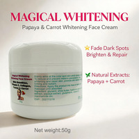 Crème Visage Éclaircissante à la Papaye, Carotte et Collagène – Nourrit, Répare l'Élasticité, Répare les Dommages UV – Revitalisant Cutané – Marque Privée