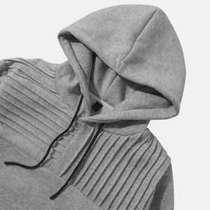 OEM Sweats à capuche de haute qualité pour hommes Design personnalisé Vêtements décontractés thermiques Style de rue solide pour les sweats à capuche d'hiver - Product Image 2