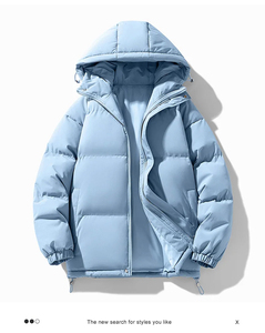 Korean Style Winter Hooded Cotton Jacket <b>for</b> <b>Men</b> Solid Color Warm Casual Outerwear Youth Outdoor Sports Versatile Clothing - Product Image 6