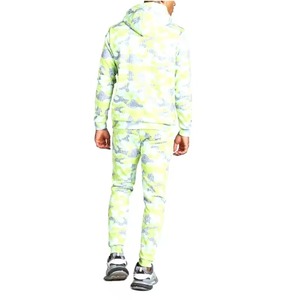 Conjunto Deportivo de Dos Piezas para Hombre, Sudadera con Capucha y Pantalones Jogger con Estampado de Camuflaje Azul, Ropa Deportiva Informal de Moda Urbana - Product Image 4