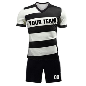 Conjunto de Camiseta de Fútbol Sublimada Personalizada, Color Rojo y Negro, Manga Corta, Absorbe la Humedad, para Hombres Adultos, Corte Regular - Product Image 6