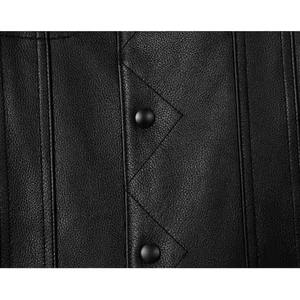 Gilet en cuir de vachette nu marron pour hommes en détresse gilet en cuir à fermeture éclair poche avant gilet chauffant de vente chaude du meilleur fournisseur - Product Image 5