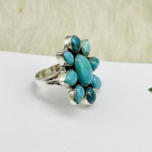 Hermoso anillo de turquesa, anillo de Plata de Ley 925, anillo hecho a mano, anillo de moda, anillo de diseñador, anillo de mujer, turquesa Natural - Product Image 2