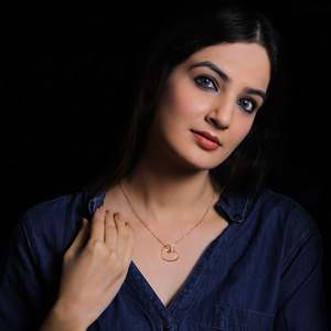 สร้อยคอจี้ดีชุดหัวใจสีโรสโกลด์ - Product Image 1