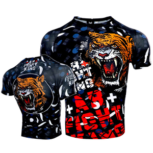 Chemise de compression personnalisée MMA/BJJ à manches courtes avec logo de surf Rashguard de Jiu Jitsu sublimé Concevez votre propre Rash Guard personnalisé - Product Image 1