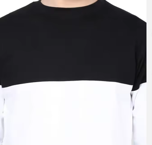 สเวตเชิ้ตผู้ชายทรงหลวมแขนยาวสำหรับใส่วิ่งจ๊อกกิ้งผ้าคอตตอนผสมสีแบบโอเวอร์ไซส์ดีไซน์ใหม่ - Product Image 3