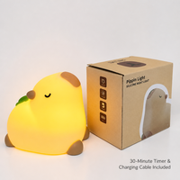 Veilleuse Capybara de dessin animé, lampe LED en silicone mignonne en forme d'animal, rechargeable par USB, pour enfants, cadeau, chambre, crèche, certifiée CE, directement de l'usine