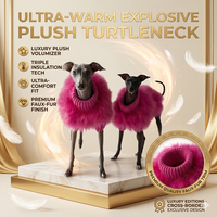 Pull pour chien ZHONGYA élégant en fausse fourrure moelleuse, tricot doux et extensible, vêtements pour chien, tenue élégante pour l'hiver et les fêtes