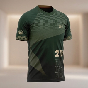 T-shirt de course personnalisé de haute qualité, séchage rapide, respirant, vêtements de sport, OEM ODM, vente en gros - Product Image 2
