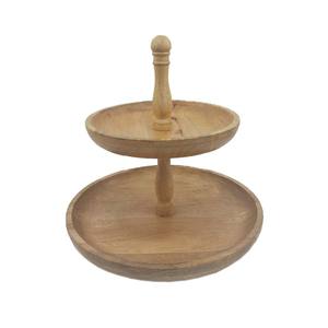 แท่นวางเค้กทำจากไม้และโลหะรูปทรงลูกแพร์สำหรับงานวันเกิดงานแต่งงานงานปาร์ตี้ทำด้วยมือ2ชั้น - Product Image 3