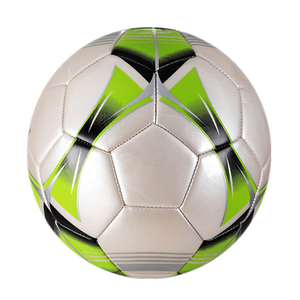 Ballon de football en cuir PU taille 5, design de machine de football pakistanais, service OEM, ballon de football laminé bicolore - Product Image 4