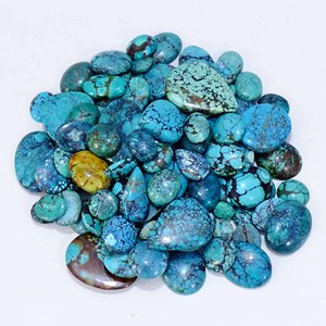 Turquesa tibetana personalizable mezcla forma joyería piedras preciosas tibetana turquesa cuarzo cabujón suelto fabricación de joyas de alta calidad - Product Image 1