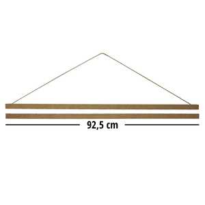 Paire de rails magnétiques en MDF naturel de 92,5 cm pour affiches murales - Product Image 6