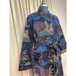 Kimono de luxe unisexe en velours, élégant, réversible, doublé de soie, robe de chambre originale, douce, pour l'automne et l'hiver, cadeau de Noël, robe de maison, veste bohème - Product Image 5