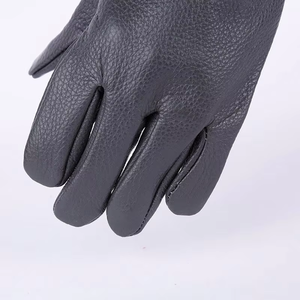 Gants de travail industriels durables en cuir pleine fleur de chèvre, en stock, pour la construction et la conduite, avec manchette à enfiler - Product Image 5