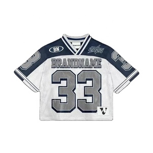 Camiseta deportiva de malla con logotipo personalizado, ligera, transpirable, de secado rápido, para equipos de fútbol, baloncesto y gimnasio. - Product Image 3