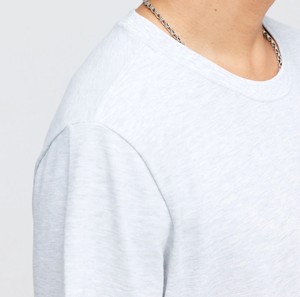 T-shirt à coupe boxy oversize tendance pour homme Épaule délavée lourde avec haut à col en O Style Streetwear - Product Image 6