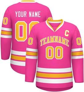 Meilleur prix Uniformes de hockey sur glace imprimés OEM Vente en gros Haute qualité Équipe sportive Maillots de hockey sur glace Matériel polyester - Product Image 4