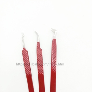 Pinzas de pestañas multicolores con recubrimiento de papel de etiqueta privada Volumen de pinzas de extensión de pestañas de MOQ bajo con punta de fibra - Product Image 3