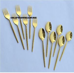 Stainless Steel <b>Flatware</b> with Embossed High-durability Stainless Steel Cutlery Stainless mirrored Steel Pastry Cutlery Wholesale - Product Image 2