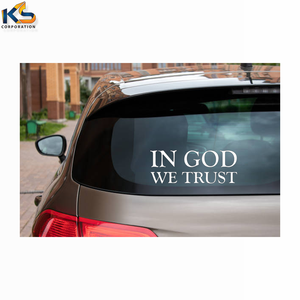 Décoration murale de fenêtre de voiture personnalisée "In GOD WE Trust", voiture, camion, moto, fenêtres, autocollants muraux de voiture, impression d'autocollant - Product Image 2