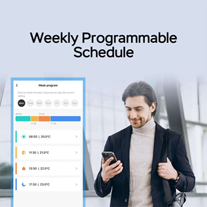 Vanne thermostatique intelligente pour radiateur Zigbee 3.0 (TRV) <span class=keywords><strong>Alexa</strong></span>/Google Assistant Application Tuya Programmation 7 jours Chauffage sans fil - Product Image 6