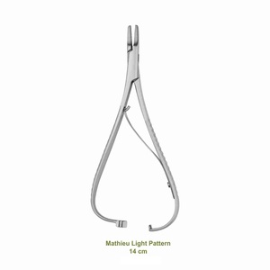 Mathieu อุปกรณ์ผ่าตัดทางทันตกรรมแบบแมนนวล14ซม. ที่ยึดเข็มแบบเบาพร้อมปลายหยักสแตนเลส - Product Image 4