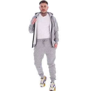 Chándal con capucha cortavientos y protección UV para hombre, con sudadera de forro polar de poliéster/algodón con puños acanalados y pantalones de chándal - Product Image 3