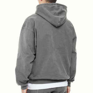 Sweat à capuche surdimensionné pour homme en coton lourd de qualité supérieure, fermeture éclair, personnalisé, luxe, hiver, uni, impression numérique, broderie - Product Image 5