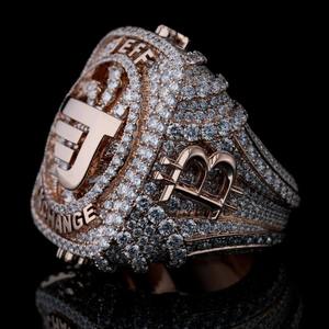 Bague de fiançailles pour homme de luxe, qualité supérieure, moissanite certifiée IGI, 15g, or blanc 10KT, bague cocktail - Product Image 4