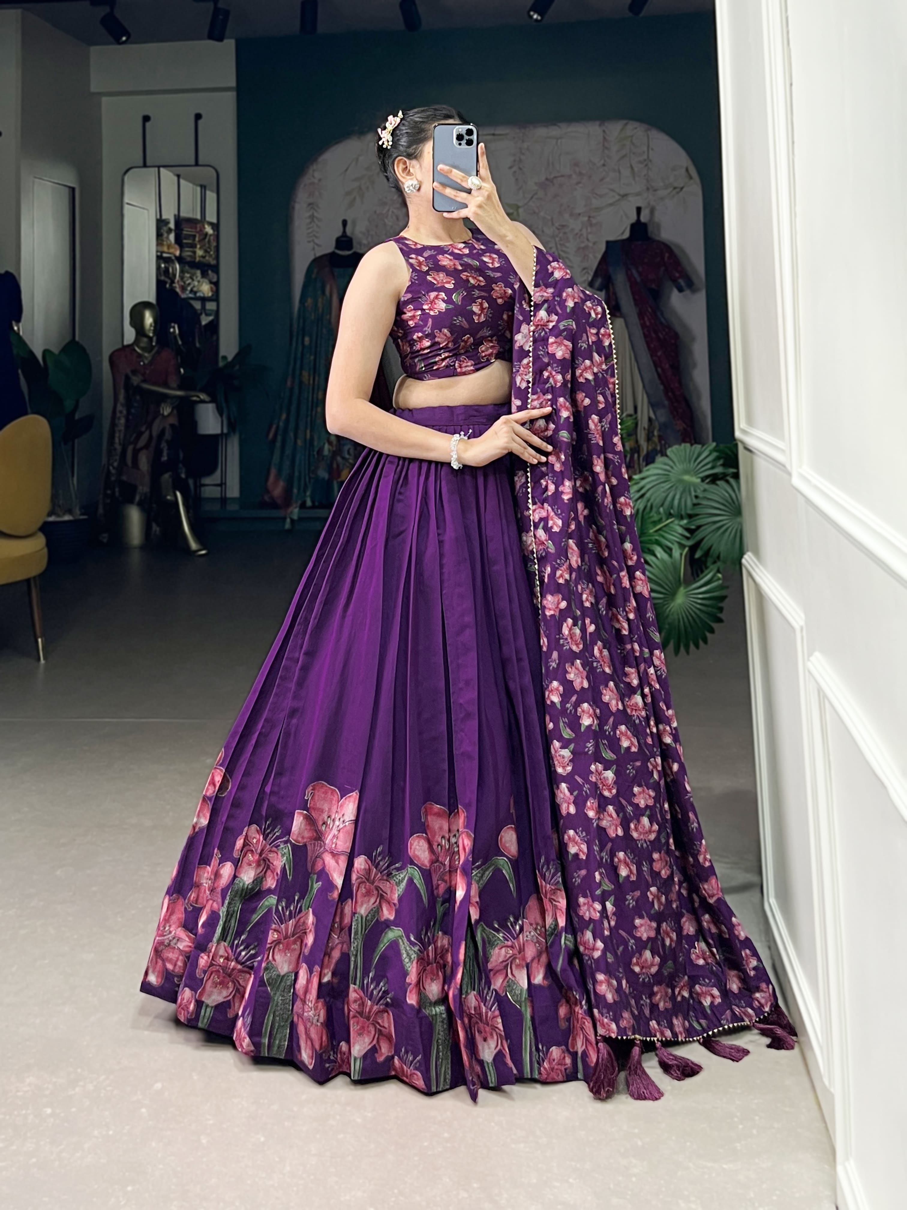 floral printed lehenga