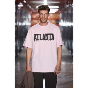 T-shirt à manches courtes pour homme GRIMELANGE ATLANTA, 100% coton, avec détails imprimés - Product Image 1