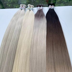 Prix de gros en vrac Extensions de cheveux Cheveux humains Double noyer 100 grammes Couleurs claires 16 pouces - Product Image 1