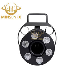 Новая модель RGB Jet Cannon Gatling Gun CO2 Cryo Machine с вращающимся LED-светом, дальность распыления 8-10 м, мощность 100 Вт для ночных клубов, эффект сухого льда - Product Image 2