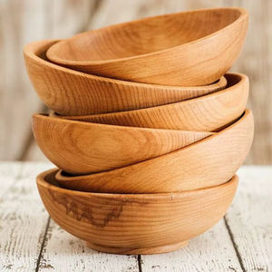 Cuenco ligero de madera diseñado para un fácil manejo, perfecto para uso diario, ocasiones de boda, fiestas de banquetes - Product Image 1