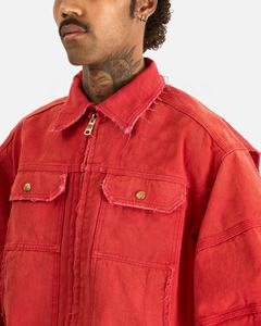 Vestes en toile 100% coton personnalisées Doublure rembourrée Vestes de travail pour hommes avec poche zippée Veste pour hommes - Product Image 2