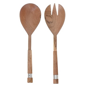 Artículo indio de alta calidad, juego de servidor de ensalada de madera, juego de cubiertos para servir alimentos a precio mayorista, hecho en India - Product Image 6